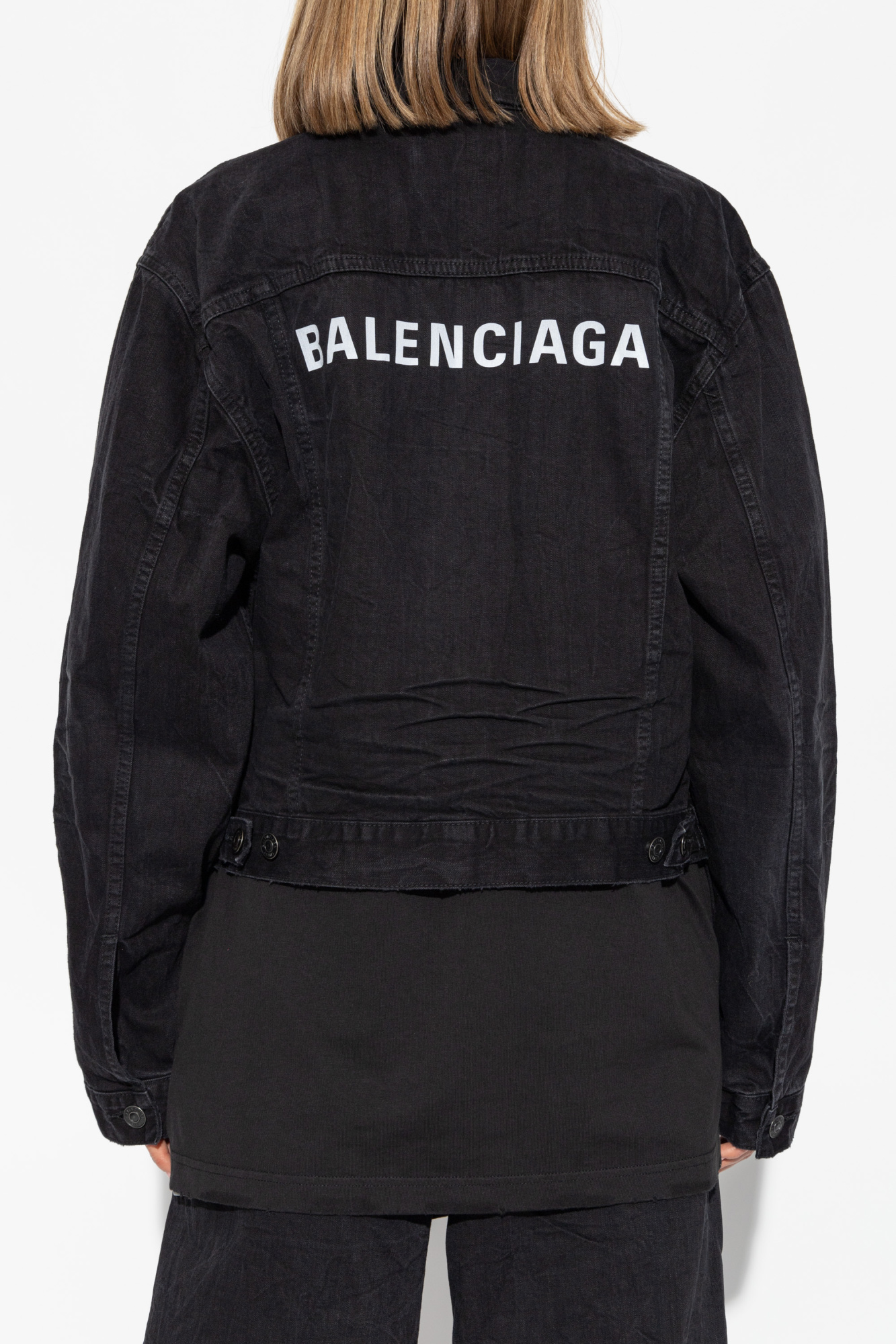 Balenciaga classic denim jacket best sale